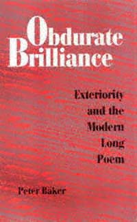 title Obdurate Brilliance Exteriority and the Modern Long Poem author - photo 1