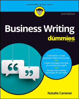 Natalie Canavor - Business Writing For Dummies, 2nd Edition
