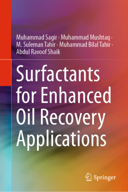 Muhammad Sagir Surfactants for Enhanced Oil Recovery Applications