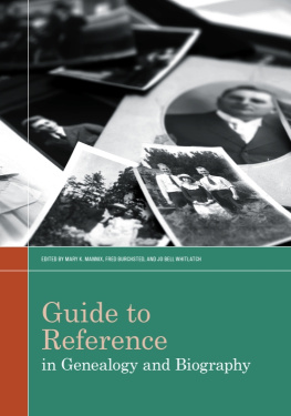 Mary K. Mannix - Guide to Reference in Genealogy and Biography