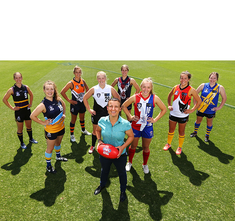 Chyloe Kurdas with the 2016 TAC club captains including AFLWs Reni Hicks - photo 6