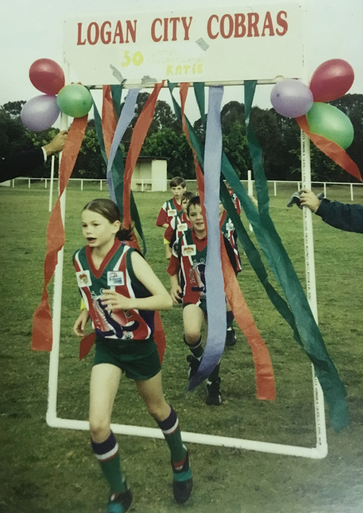 Always a leader young Katie at the head of the Logan Cobras in her 50th game - photo 20