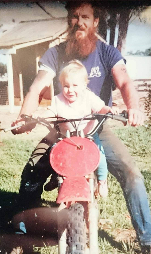 Mia-Rae and her dad in happy times Beyond her wildest dreams playing AFL - photo 27