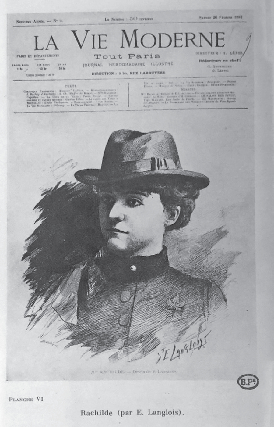 FIGURE 2 Rachilde on the cover of La Vie moderne February 26 1887 Source - photo 3