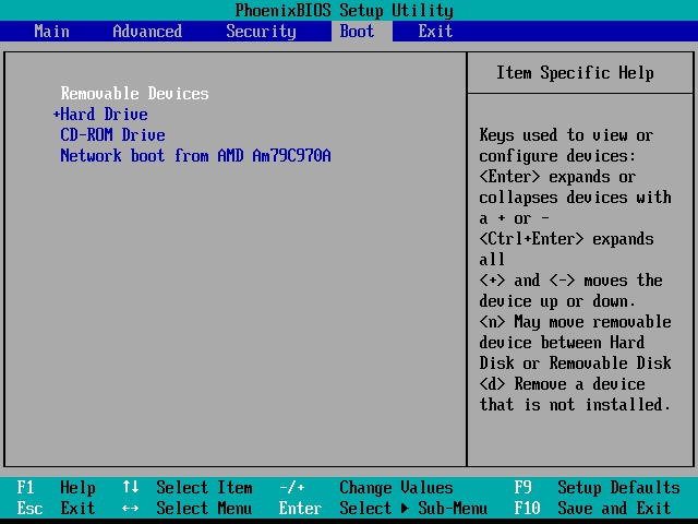 Figure 1-2 Bios Boot Order 162 Install to the hard drive If you install the - photo 2