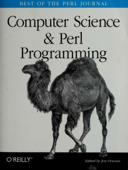 Jon Orwant Computer Science & Perl Programming: Best of TPJ