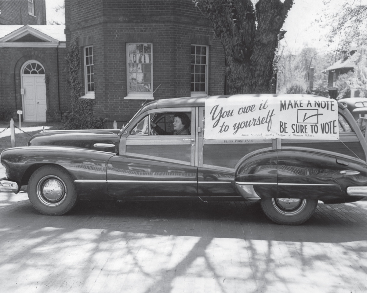 League of Women Voters Get Out the Vote Wagon Anne Arundel County Maryland - photo 1