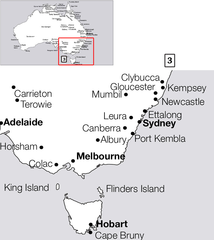 Australia showing places mentioned in the text INVADING AUSTRALIA JAPAN AND - photo 4