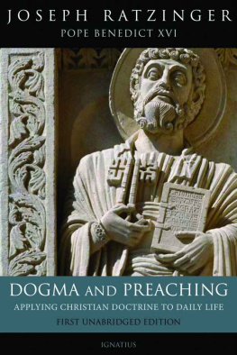 Joseph Cardinal Ratzinger Dogma and Preaching