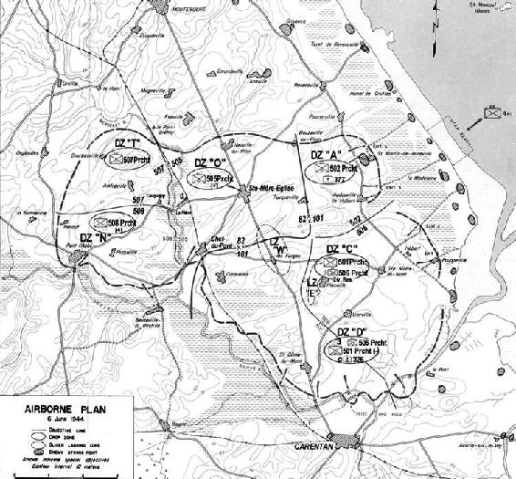 Plan of the US airborne landing to the rear of Utah Beach The 82d airborne - photo 5