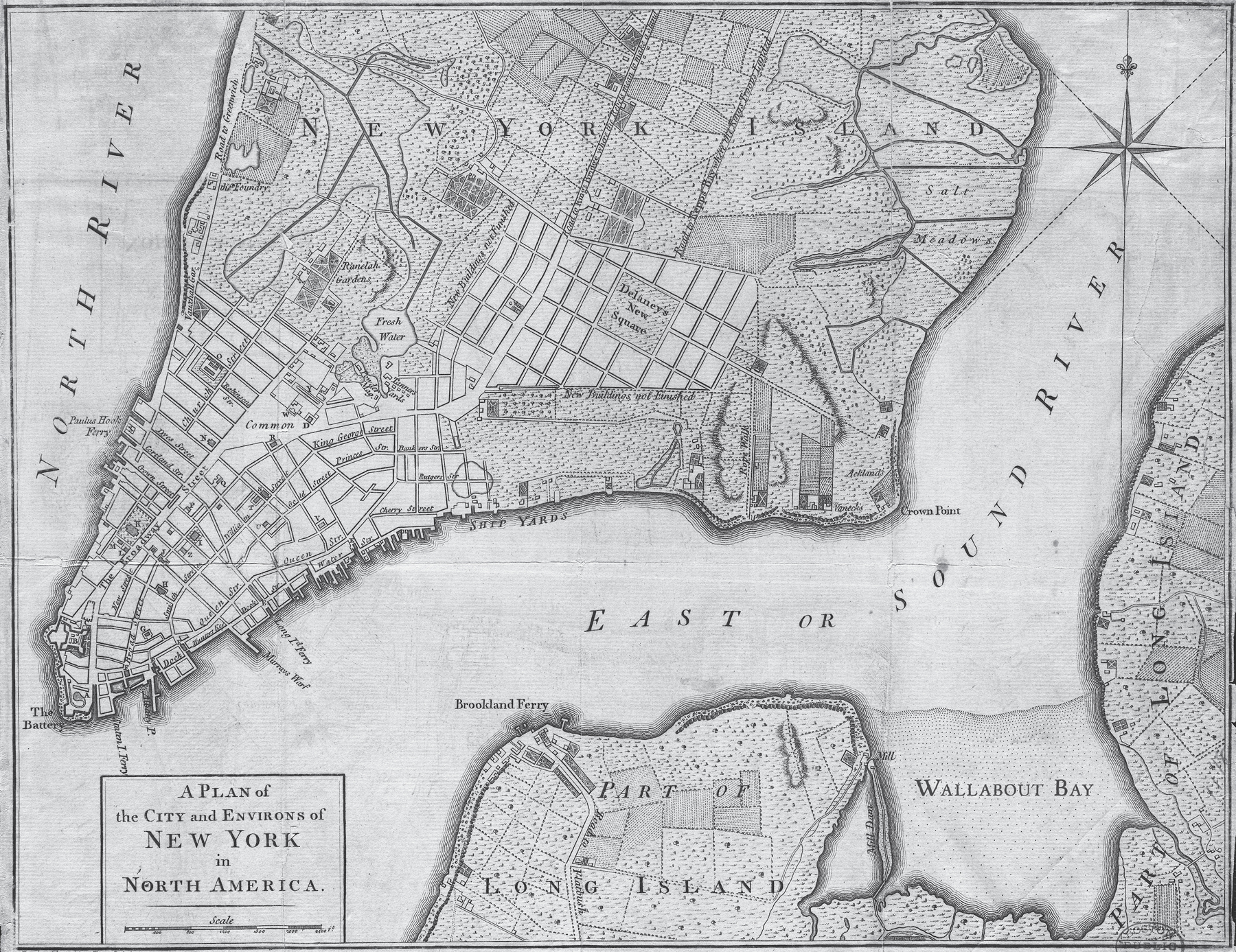 Map of New York City in 1770 Map of Wallabout Bay During the American - photo 2