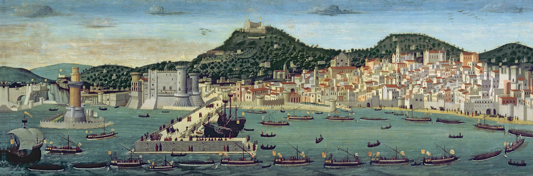 1 By an unknown artist the Tavola Strozzi shows the city of Naples in the - photo 4