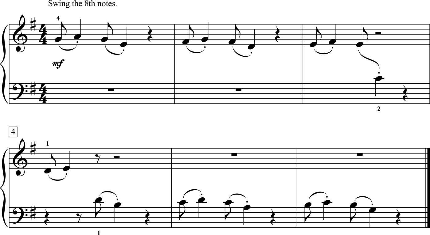 Warm-Up for Here Comes Santa Claus 1 LEGATO STACCATO HANDS TOGETHER - photo 6