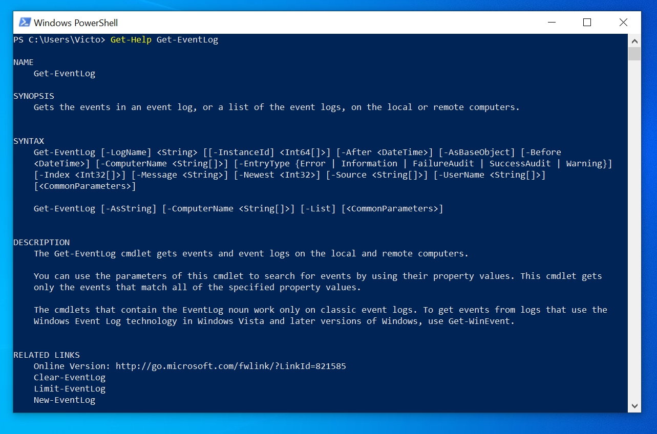 Some Important Parameters of the Get-Help Command Like any other PowerShell - photo 3