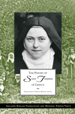 St. Therese of Lisieux The Poetry of Saint Therese of Lisieux