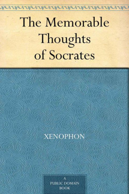 Xenophon The Memorable Thoughts of Socrates