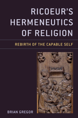 Brian Gregor - Ricoeurs Hermeneutics of Religion