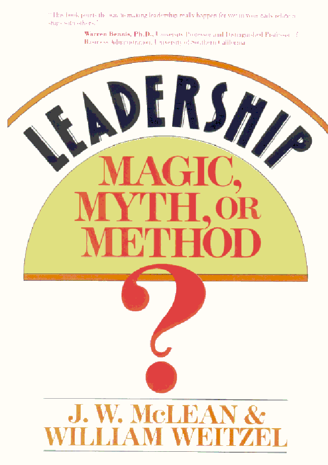 LeadershipMagicMyth or Method J W McLean and William Weitzel - photo 1