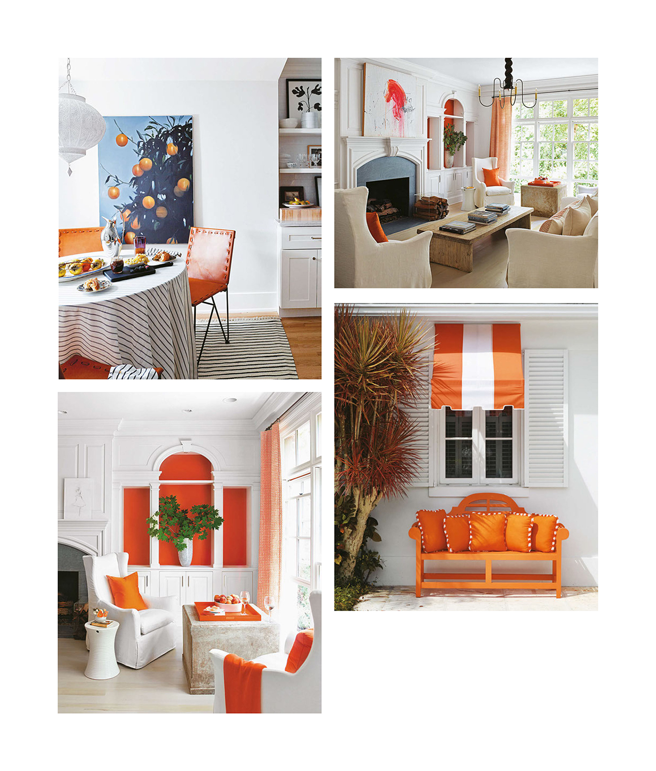 HOUSE BEAUTIFUL STYLE SECRETS bursts of tangerine CLOCKWISE FROM TOP LEFT - photo 14