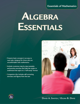 David A. Santos - Algebra Essentials