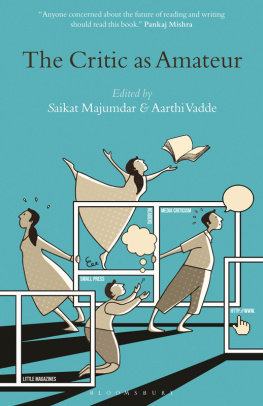 Saikat Majumdar The Critic as Amateur