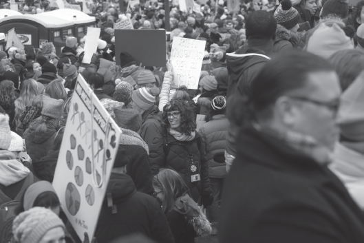 Surveying the crowd at the 2019 Womens March in Washington DC AMERICAN - photo 2