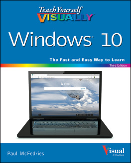 Paul McFedries Teach Yourself VISUALLY Windows 10