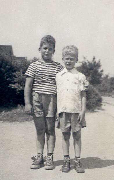 With my brother Jules in back of our house in Queens 1949 I was a nervous - photo 2