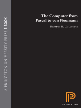 Goldstine Herman H. The Computer from Pascal to Von Neumann