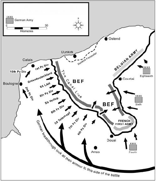 MAP 4 OPERATIONS AROUND DUNKIRK 25 MAY MAP 5 FINAL POSITION ON 25 JUNE - photo 5