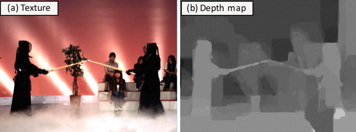 Fig 11 An example of a a texture view and b its associated depth map - photo 3