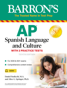 Daniel Paolicchi AP Spanish Language and Culture (Barrons)