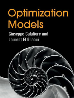 Giuseppe C. Calafiore Optimization Models