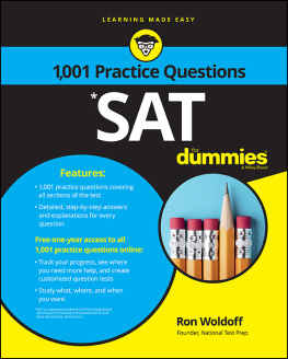 Ron Woldoff - 1,001 SAT Practice Questions For Dummies