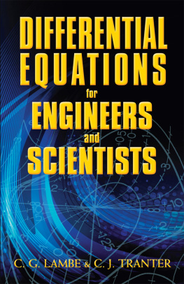 C. G. Lambe - Differential Equations for Engineers and Scientists