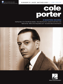 Cole Porter - Singers Jazz Anthology - Low Voice with Recorded Piano Accompaniments Online