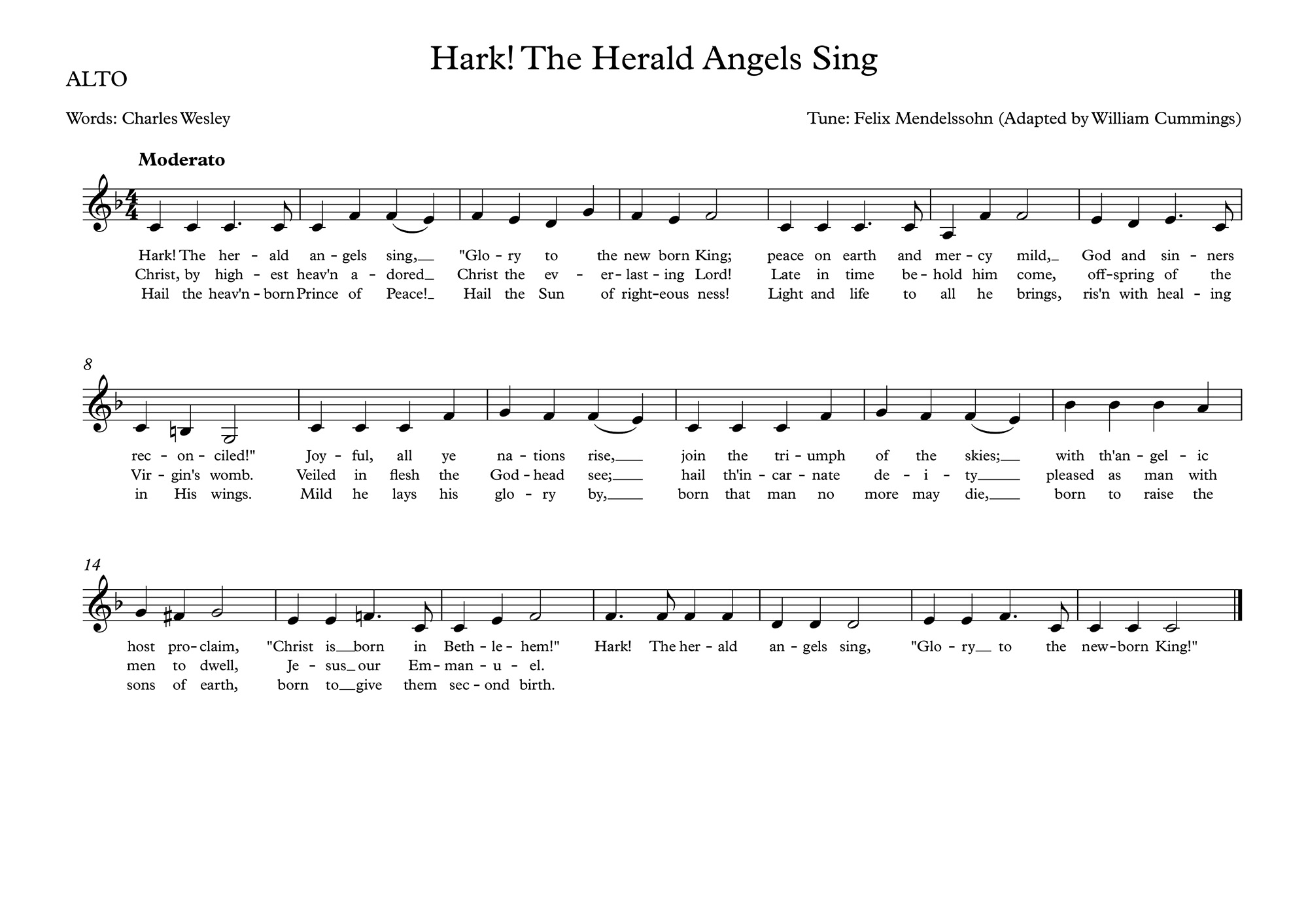 The Words Hark the herald angels sing Glory to the newborn King Peace on - photo 5