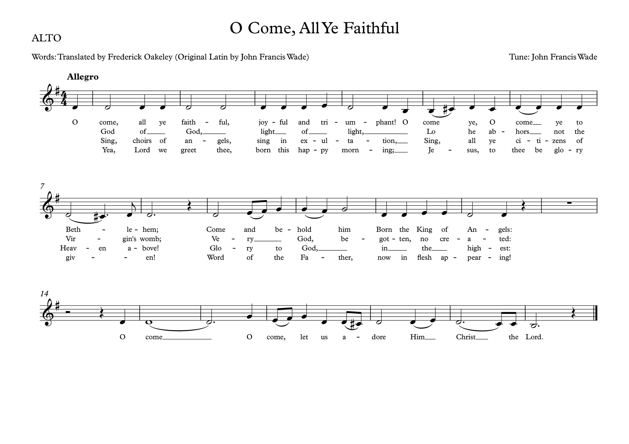 The Words O come all ye faithful joyful and triumphant O come ye O come ye - photo 19