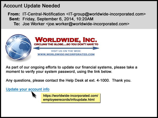 Figure 1-2 Joe hovers his cursor over the account update hyperlink expecting - photo 2