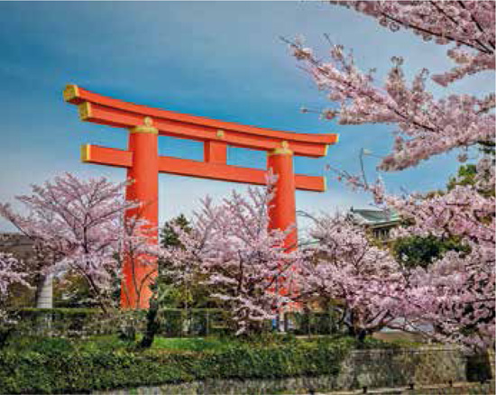 The magnificent torii gateway of Heian Shrine is almost 82 ft 25 m high and - photo 7