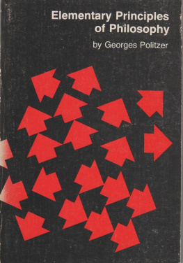 Georges Politzer - Elementary Principles of Philosophy