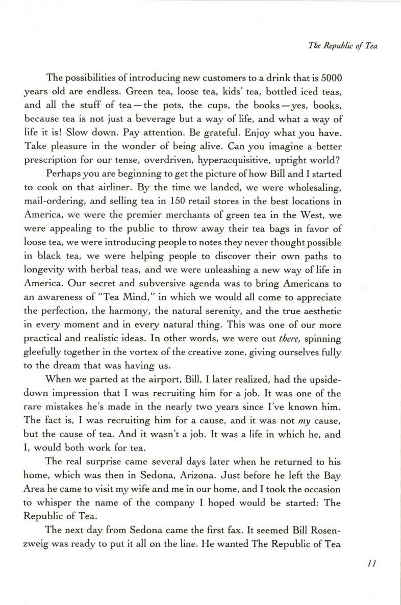 The Republic of Tea The Story of the Creation of a Business as Told Through the Personal Letters of Its Founders Mel Ziegler 336p 0385420579 - photo 23