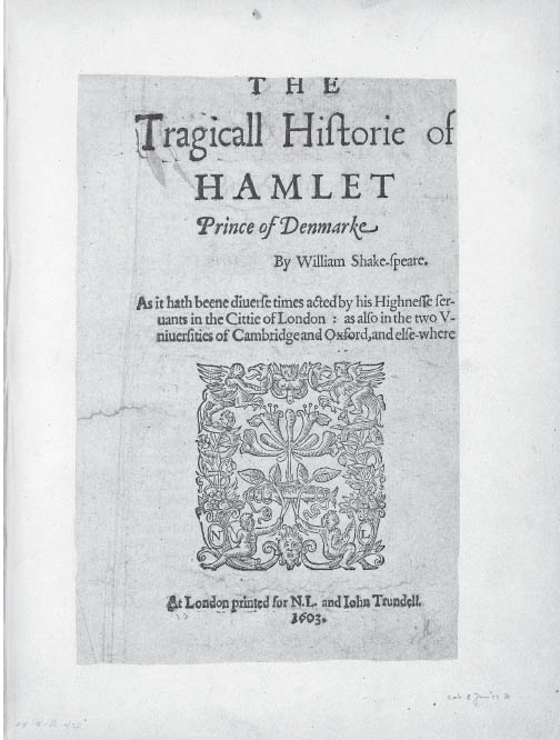 Figure 1 Title page of Q1 Hamlet Reproduced by permission of the Huntington - photo 4