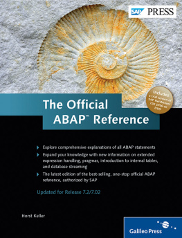 Horst Keller The Official ABAP Reference