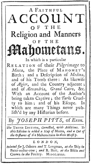 Title page at actual size of A Faithful Account of the Religion and Manners - photo 1