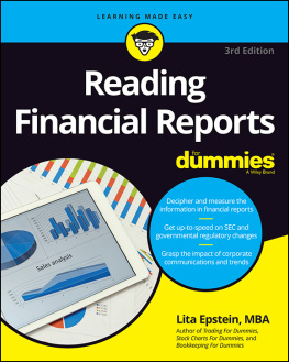 Lita Epstein - Reading Financial Reports For Dummies, 3rd Edition