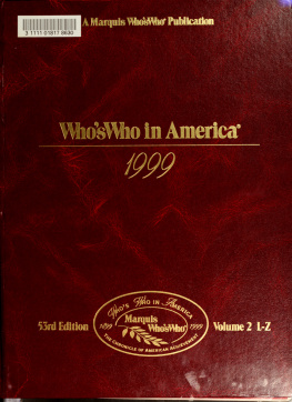 Karen Chassie - Whos Who in America 1999