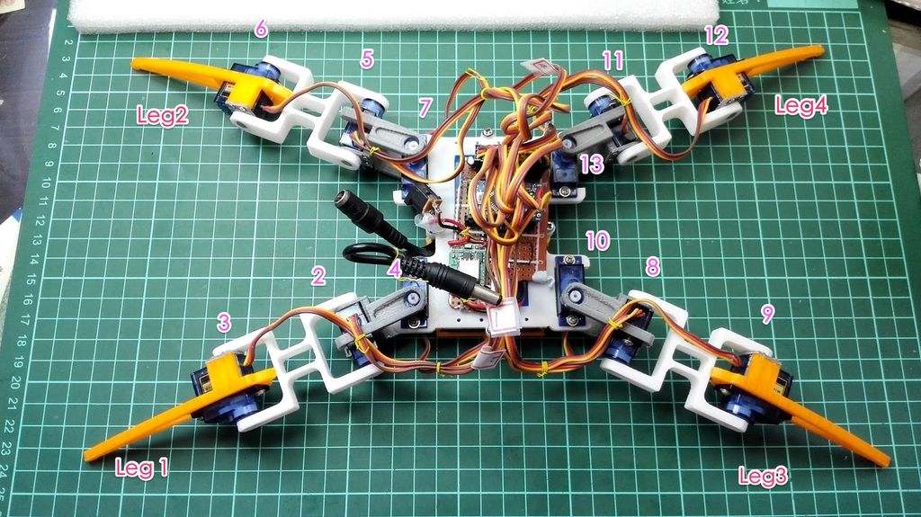 There is a setting code for setting the angles of the motors after assembly is - photo 4