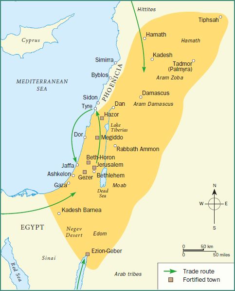 The shaded area of this map shows the kingdom of Israel under King Solomon in - photo 6