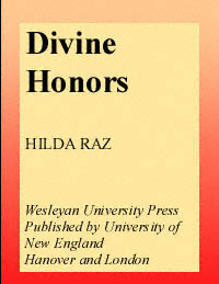 title Divine Honors Wesleyan Poetry author Raz Hilda - photo 1